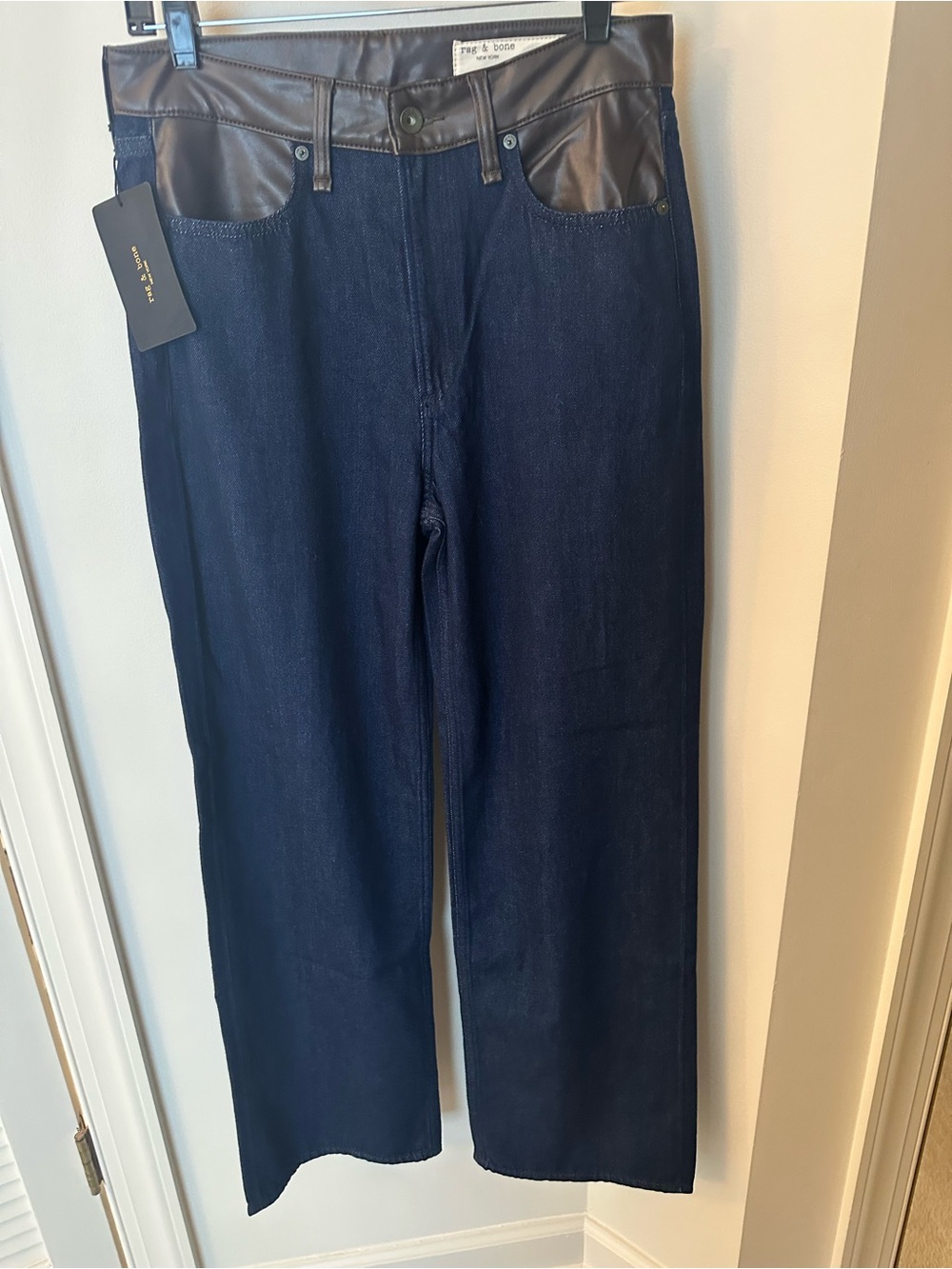 rag & bone mid-rise wide leg jeans!